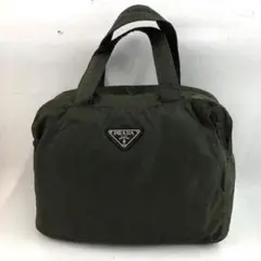 PRADA プラダ ナイロン ロゴプレート トートバッグ カーキ ブランド