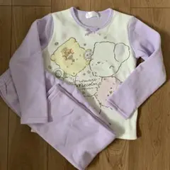 未使用　クマのイラスト付き裏起毛パジャマ 130サイズ　子供　キッズ