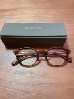 【美品】プロポデザインpropo眼鏡 ブルーライトカットレンズ付