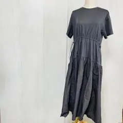 半袖 ティアードワンピース　ゆったり　妊婦　F　ウエストゴム　 a367
