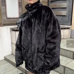 フェイクファーハーフコート