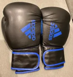 adidas ボクシンググローブ 16oz 黒/青