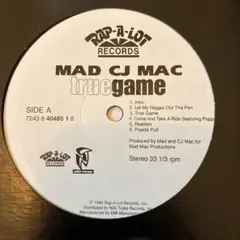 Mad CJ Mac True Game 1995 カッティングサイン レコード Mad CJ Mac – True Game – Vinyl (LP, Album, Stereo), 1995