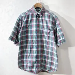 Wool Richウールリッチ　チェック　半袖シャツ　メンズ　M 古着