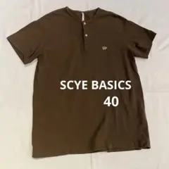 SCYE BASICS ポロシャツ　ヘンリーネックTシャツビショップ　40 L