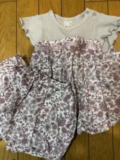 プティマイン 花柄 セットアップ 90