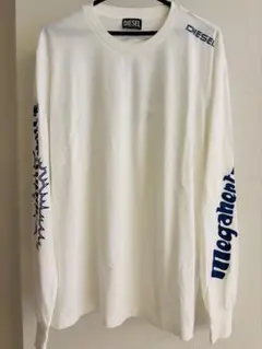 DIESEL ホワイト ロングスリーブTシャツ