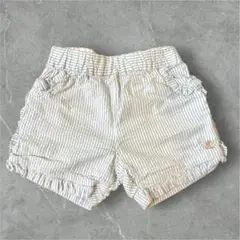 プチバトー　パンツ　半ズボン　ショートパンツ　ストライプ　74cm