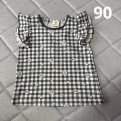 アンパンマン トップス　90チェック　ノースリーブ　未使用
