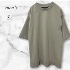 Tシャツ　半袖　ドライ　ストレッチ　S　グレージュ