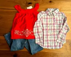 ダディオダディ　Gap　デニムパンツ　チュニック　シャツ　☆3枚セット