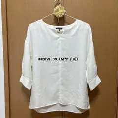 INDIVI ホワイト 五分袖 トップス 38 M