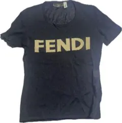 FENDI ロゴプリント Tシャツ ブラック メッシュ サマーシャツ