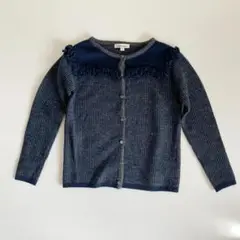 【美品】caramel baby u0026 child ネイビーカーディガン 6A