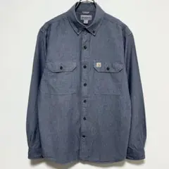 Carhartt ボタンダウン 長袖シャツ　リラックスフィット　ロゴ