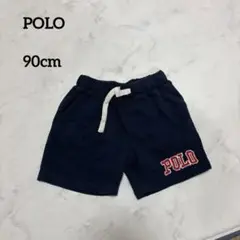 POLO 子供服ハーフパンツ 90cm スウェットネイビーc169