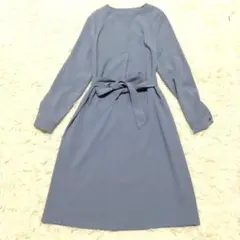 PLST(プラステ) 　 19年　ストレッチダブルクロスフロントタックワンピース