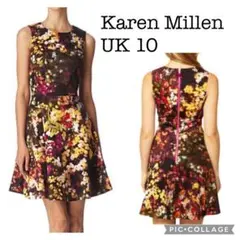 Karen Millen のフローラルプリントスケータードレス/ワンピース