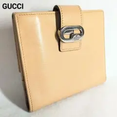 GUCCI 財布 グッチ2つ折り財布 ベージュ レディース財布