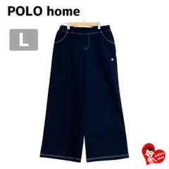 新品 タグ付 ❤ポロ POLO ホーム ワイドパンツ ストレッチ Lサイズ 黒