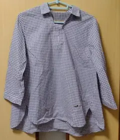 CROCODILE チェック柄 七分袖 シャツ クロコダイル