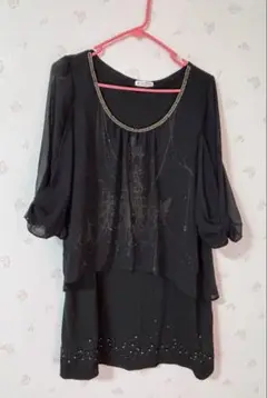 半袖チュニック(ブラック)