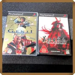 PS2ソフト中古２本セット【源平アクション】義経英雄伝、GENJI 動作確認済み