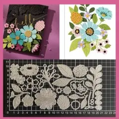 新品未使用品‼︎豪華‼︎フラワー&リーフ　カッティングダイセット