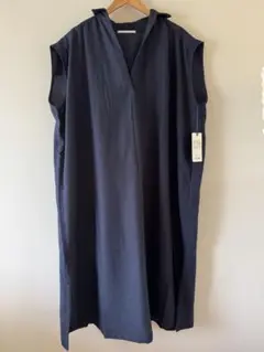 【試着のみ】リネンライク スキッパーシャツワンピース&パンツ セットアップ