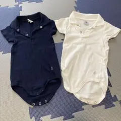 プチバトー ボディースーツ2枚