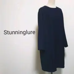 STUNNING LURE ボックスワンピース ネイビー 2