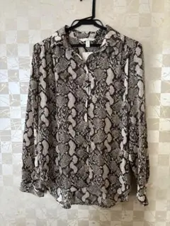 H&M ヘビ柄 長袖シャツ EUR 36 / UK 8