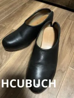 フーブ hcubuch はまぐりがた パンプス サボ ブラック 23.5㎝
