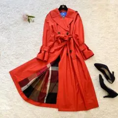 美品 バーバリーブルーレーベル ロングコート 3周年記念 チェック M