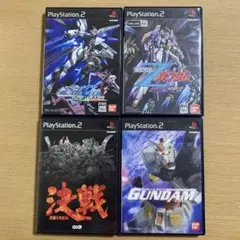 PS2ソフト中古４本セット【Ζガンダム、SEED、機動戦士ガンダム、決戦】