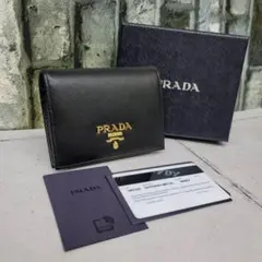 新品未使用 正規品 PRADA サフィアーノ 1MV204 ブラック プラダ財布