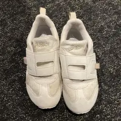 ASICS ベルト付きシューズ ホワイト　20cm