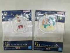 夏目友人帳　ニャンコ先生　一番くじ　アクリルチャーム 2点