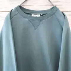 《激レア》カーハート carhartt wip☆スウェット L 刺繍 青緑色