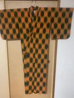 ウール　手縫い　着物