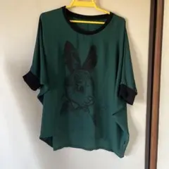 Rose bowl うさぎ柄　グリーンシャツ