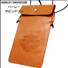 未使用 HARLEY DAVIDSON ハーレー 牛革 スマホショルダー バッグ