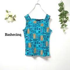 タグ付き Bashecinq 総柄 ノースリーブカットソー L