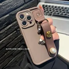【再入荷】Apple　iPhone　15　保護ケース　転落防止　ブラウン