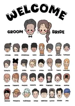 ウェルカムボード ウェルカムスペース 似顔絵ウェディングデザイン 似顔絵イラスト
