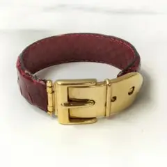GUCCI(グッチ) クロコダイル ベルト バングル ブレスレット KK049