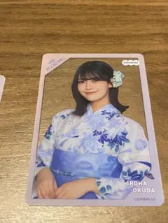 乃木坂46 奥田いろは 購入特典 C賞 個別クリアカード 8月ver 限定