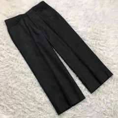 DAKS ダックス（L）総柄 シンプル スラックス チノパンツ グレー ウール