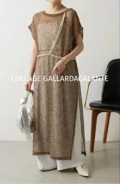 COLLAGE GALLARDAGALANTE ネップメッシュワンピース