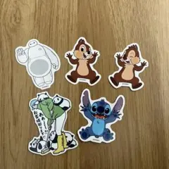 ディズニー　ステッカー （ベイマックス・チップとデール・スティッチ）　＋おまけ